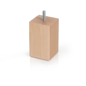 pata madera cuadr.haya laca natural accesorios patas mueble n338