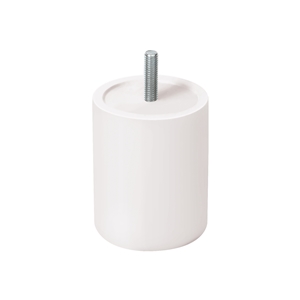 pied meuble bois cylindre hetre laque blanc ap1609