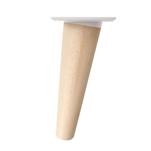 conical inclined beech wood leg raw white plate nordic furniture ap1614