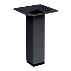 pata de mueble cuadrada 25*25mm h100mm pint. negro pied meuble carre 25*25mm h100mm peint noir