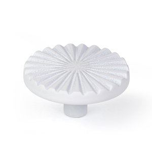 runder metallknopf 40mm weiss