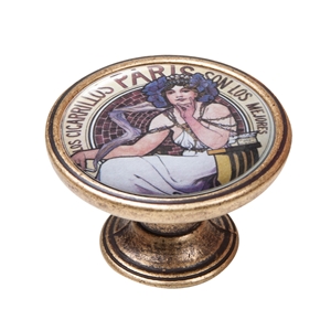 bouton meuble vintage vieux laiton paris 550br01