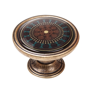 bouton meuble vintage vieux laiton arabesque 1 550br07