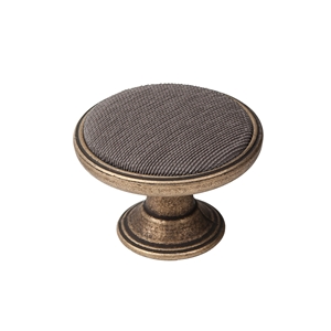 bouton metal pour meuble 37mm vieux laiton avec tissu vison bouton metal pour meuble 37mm vieux laiton avec tissu vison