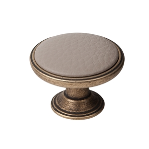 bouton metal pour meuble 37mm vieux laiton avec peau synthetique vison bouton metal pour meuble 37mm vieux laiton avec peau synthetique vison