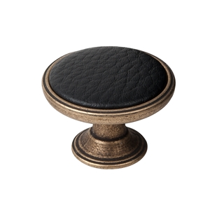 bouton metal pour meuble 37mm vieux laiton avec peau synthetique noir bouton metal pour meuble 37mm vieux laiton avec peau synthetique noir