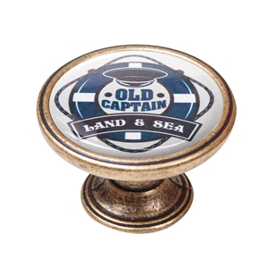 bouton meuble vintage vieux laiton old captain 550br16