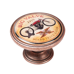 bouton meuble vintage vieux cuivre big valve 550cb09