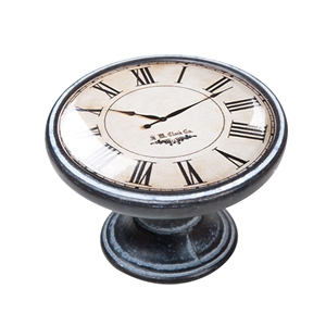 bouton meuble vintage oxyde decape horloge blanc 550nf02