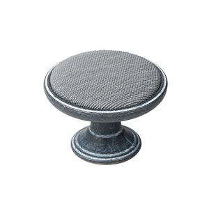 bouton metal pour meuble 37mm oxyde decape avec tissu gris bouton metal pour meuble 37mm oxyde decape avec tissu gris