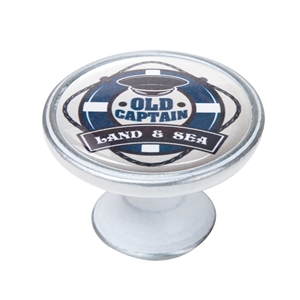 bouton meuble vintage argent patine old captain 550pb16