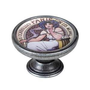 bouton meuble vintage argent vieilli paris 550pt01
