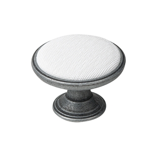 bouton metal pour meuble 37mm argent vieilli avec tissu blanc bouton metal pour meuble 37mm argent vieilli avec tissu blanc