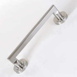 1 poignee de porte aluminium rosace 50mm nickel satine finition mod atlas
