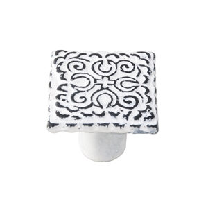 bouton xfer vieilli patine blanc mat poignee meuble shabby chic vintage 561bl