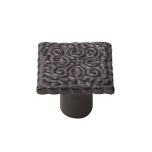bouton x fer vieilli patine brun mat poignee meuble shabby chic vintage 561ma