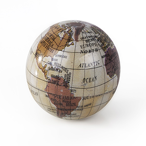 pomo bola del mundo marron tirador mueble retro vintage 598ma