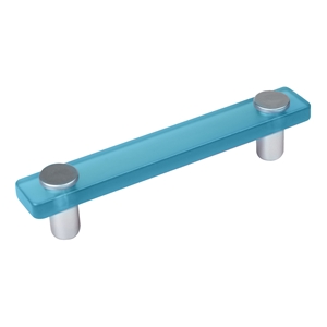 poignee bleu chrome mat meuble enfants 620az