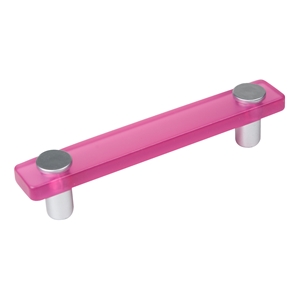 poignee de meuble rose chrome mat design jeunesse 620mg