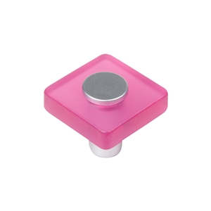 bouton de meuble rose chrome mat design jeunesse 621mg