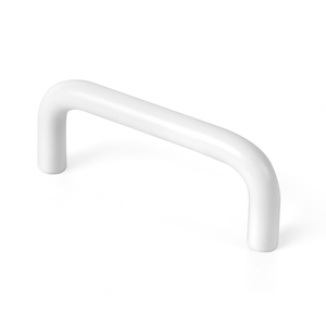 poignee de meuble en metal 64mm blanc mat