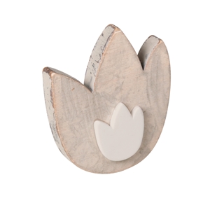 poignee bouton tulipe bois sable shabby chic tiroir meuble bebe ap1047