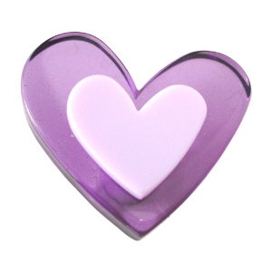pomos tiradores corazon metacrilato morado puerta mueble infantiles ju 666mo