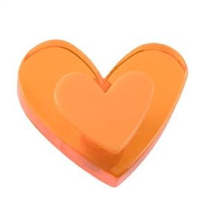 pomos tiradores corazon metacrilato naranja puerta mueble infantiles j 666na