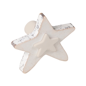 poignee bouton etoile bois blanc shabby chic tiroir meuble bebe ap1059