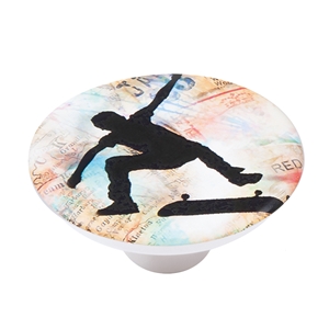 pomo abs con serigrafia skate para mueble infantil ap1141