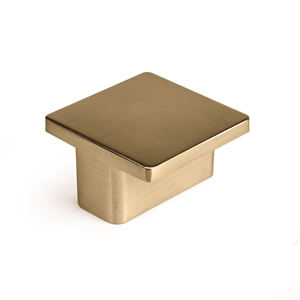 bouton 38x38mm laiton recouvert de satin