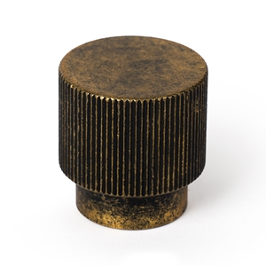 bouton molete en aluminium 26mm bronze vieilli