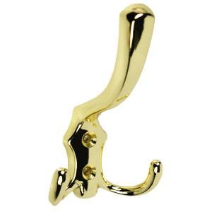 hangerhooks polished brass coat hook rack n417