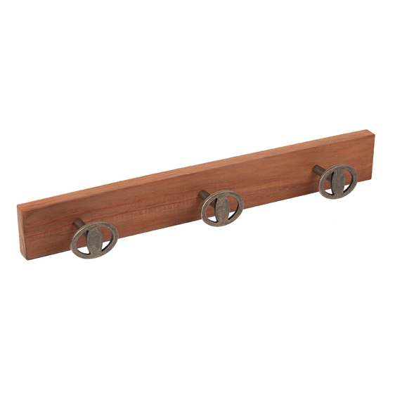 porte manteaux mural couleur vieux cerizier boutons vieux bronze ap1175