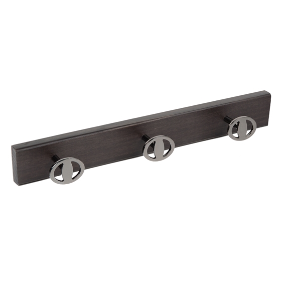 porte manteaux mural wengue boutons fer noir ap1188