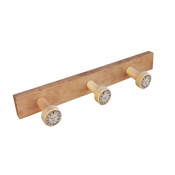 percha pared pomos madera haya vieja pomos reloj bla vintage retro ap1224
