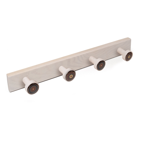 percha pomos madera decape blanco pomos arabescos perchero diseno retro mueble vintage 9027db