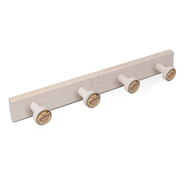 percha pomos madera decape blanco pomos hot dogs perchero diseno retro mueble vintage 9031db