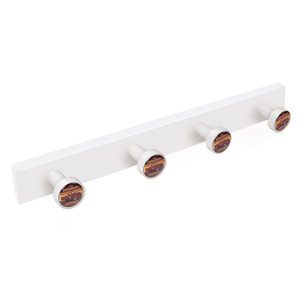 porte manteau boutons bois laque blanc boutons garage pickup portemanteaux retro vintage concept 9032bl