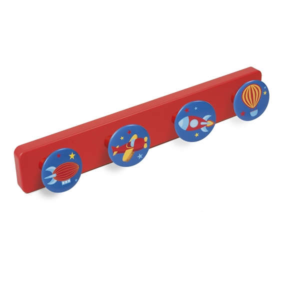 porte manteau abs laque rouge boutons aviation meuble enfant bebe portemanteaux 9051rj