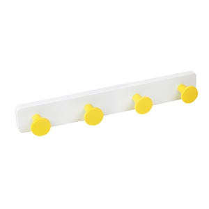porte manteaux mural boutons abs jaune base abs blanc ap1384
