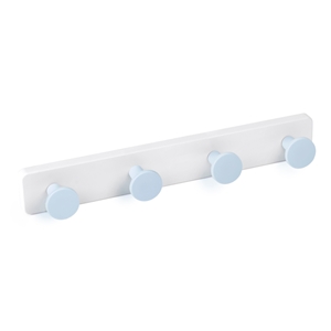 porte manteaux mural boutons abs bleu bebe base abs blanc ap1385