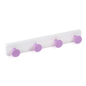 porte manteaux mural boutons abs lila base abs blanc ap1389