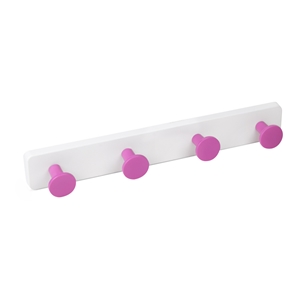 porte manteaux mural boutons abs magenta base abs blanc ap1390
