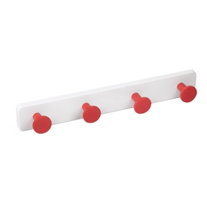 porte manteaux mural boutons abs rouge base abs blanc ap1393