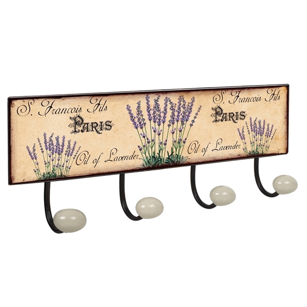 wandgarderobe knöpfe porzellan lavendel vintage retro  9063n04