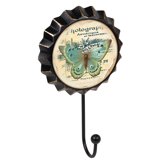 wandgarderobe kronkorken schmetterling vintage retro  9065n85