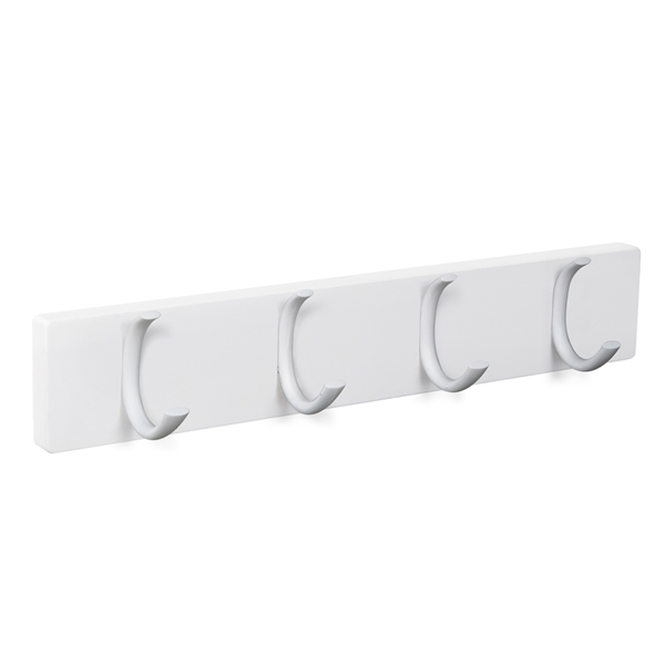 patere porte manteau en bois blanc 4 crochets blancs patere porte manteau en bois blanc 4 crochets blancs MOD 9105