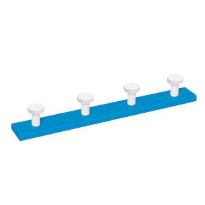 wooden wall hanger white hooks blue rack 913az2b