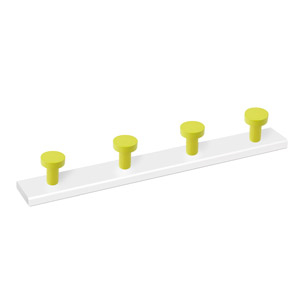 wooden wall hanger green hooks white rack 913ve